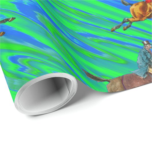 ハッピーバースデーの馬のおもしろい ラッピングペーパー (ロールコーナー)