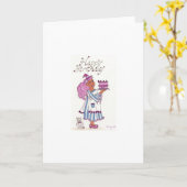 ハッピーバースデーの魔法使いカード カード (黄色い花)