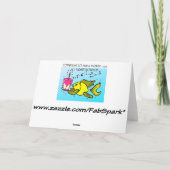 ハッピーバースデーの魚-おもしろいな漫画の挨拶状 カード (裏面)