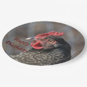 ハッピーバースデーの鶏の紙皿 ペーパープレート (アングル)