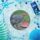 ハッピーバースデーの鶏はスイカを愛します ペーパープレート (パーティー)