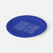 ハッピーバースデーの2進符号あなたの色 ペーパープレート (アングル)