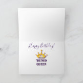 ハッピーバースデーのBuncoの女王 カード (内部)