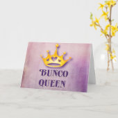 ハッピーバースデーのBuncoの女王 カード (黄色い花)