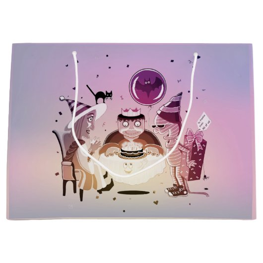 ハッピーバースデーのFrankieのギフトバッグ ラージペーパーバッグ (正面)