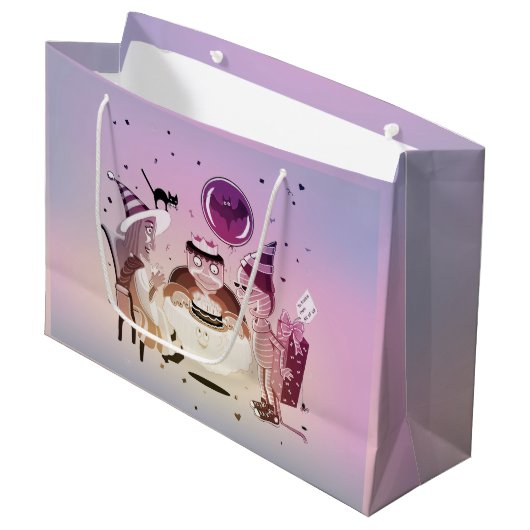 ハッピーバースデーのFrankieのギフトバッグ ラージペーパーバッグ (正面アングル)