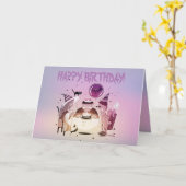 ハッピーバースデーのFrankieカード カード (黄色い花)