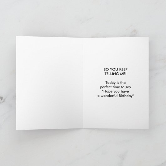 ハッピーバースデーのgrampaの漫画カードユーモア カード (内部)