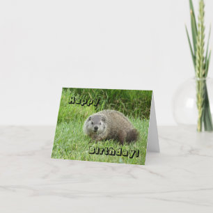ハッピーバースデーのgroundhog カード
