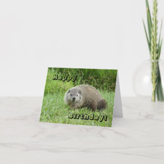 ハッピーバースデーのgroundhog カード