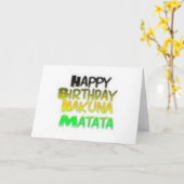 ハッピーバースデーのHakunaかわいいMatataのエコInspirationa カード (黄色い花)