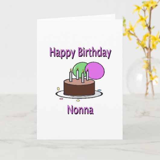 ハッピーバースデーのNonnaのイタリアンな祖母の誕生日Desi カード (黄色い花)