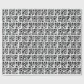 ハッピーバースデーのQRコード（白） ラッピングペーパー (フラット)