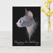 ハッピーバースデーのsphynx カード (黄色い花)