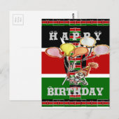 ハッピーバースデーはがき水平テンプレート ポストカード (正面/裏面)