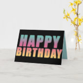 ハッピーバースデーはがき カード (黄色い花)