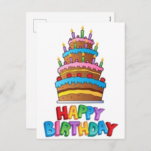 ハッピーバースデーはがき シーズンポストカード (正面/裏面)