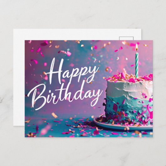 ハッピーバースデーはがき シーズンポストカード (正面/裏面)