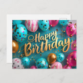 ハッピーバースデーはがき シーズンポストカード (正面/裏面)