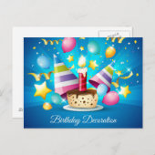 ハッピーバースデーはがき ポストカード (正面/裏面)