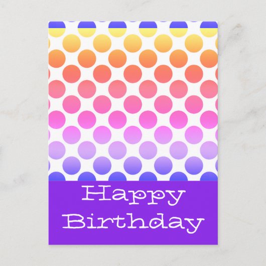ハッピーバースデーはがき ポストカード (正面)
