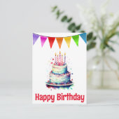 ハッピーバースデーはがき ポストカード (スタンド正面)