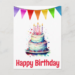 ハッピーバースデーはがき ポストカード