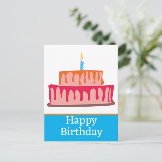 ハッピーバースデーはがき ポストカード (スタンド正面)