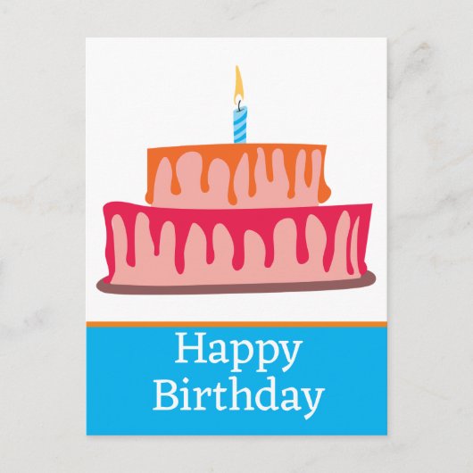 ハッピーバースデーはがき ポストカード (正面)