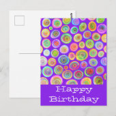 ハッピーバースデーはがき ポストカード (正面/裏面)