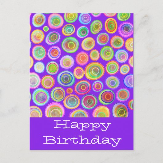 ハッピーバースデーはがき ポストカード (正面)