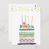 ハッピーバースデーはがき ポストカード (正面/裏面)