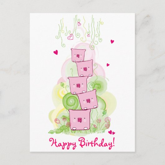 ハッピーバースデーはがき! ポストカード (正面)
