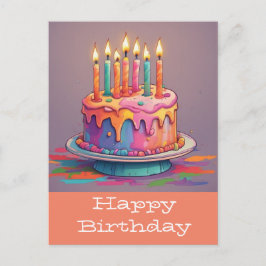 ハッピーバースデーはがき ポストカード