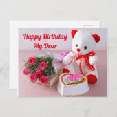 ハッピーバースデーはがき ポストカード (正面/裏面)