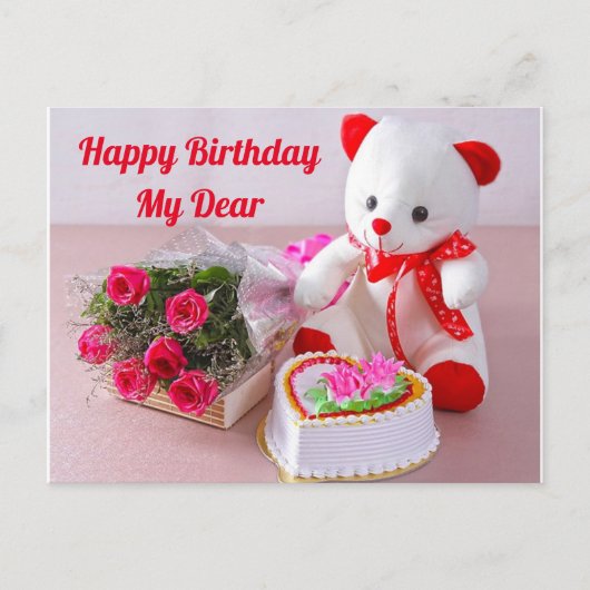 ハッピーバースデーはがき ポストカード (正面)