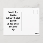 ハッピーバースデーはがき ポストカード (裏面)