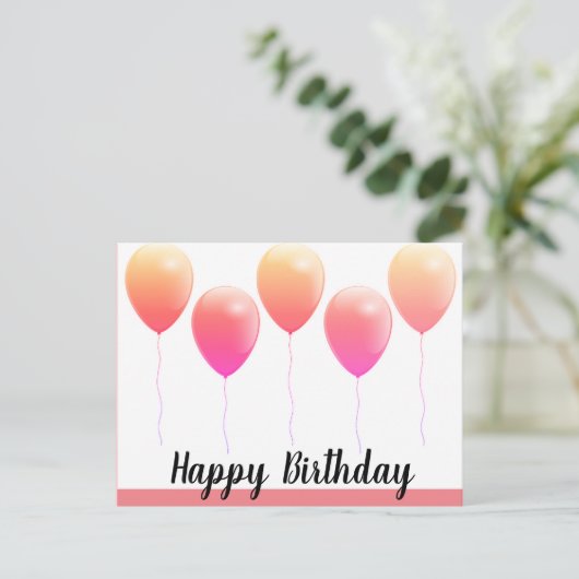 ハッピーバースデーはがき ポストカード (スタンド正面)