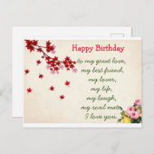 ハッピーバースデーはがき ポストカード (正面/裏面)