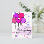 ハッピーバースデーはがき ポストカード (スタンド正面)