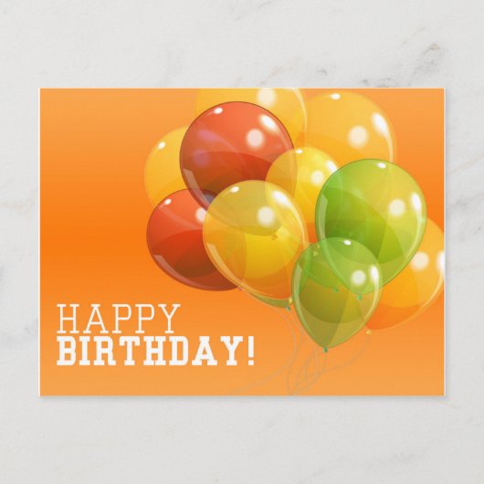 ハッピーバースデーはがき ポストカード (正面)