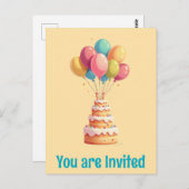 ハッピーバースデーはがき ポストカード (正面/裏面)