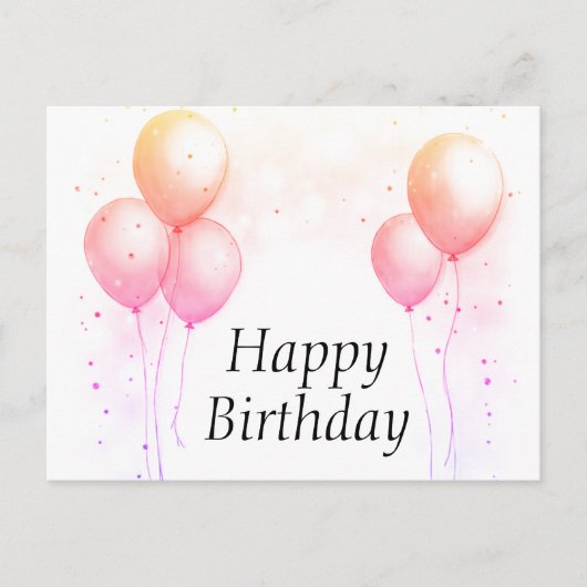 ハッピーバースデーはがき ポストカード (正面)
