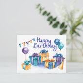 ハッピーバースデーはがき ポストカード (スタンド正面)