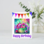 ハッピーバースデーはがき ポストカード (スタンド正面)