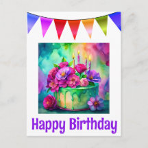 ハッピーバースデーはがき