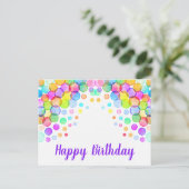 ハッピーバースデーはがき ポストカード (スタンド正面)