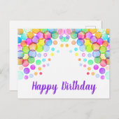 ハッピーバースデーはがき ポストカード (正面/裏面)