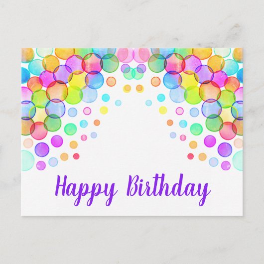 ハッピーバースデーはがき ポストカード (正面)
