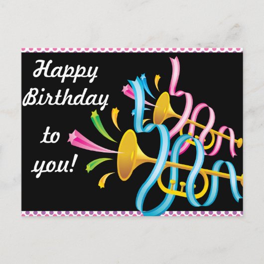ハッピーバースデーはがき ポストカード (正面)